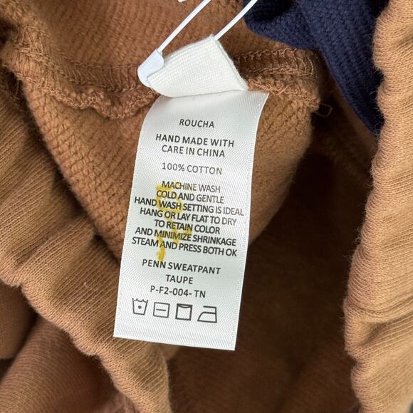 Roucha Penn Sweatpants Womens size A Wide Barrel Leg Fleece Drawstring Pant NEW - Picture 9 of 14